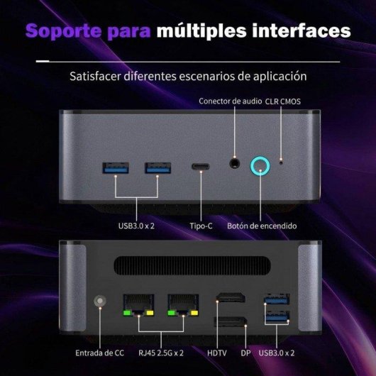 Mini PC Rolipo H90 Intel Core i7 11390H/32GB/1TB SSD/Iris Xe/Windows 11 Pro/Wi-Fi 6