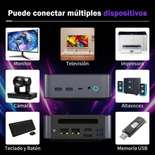 Mini PC Rolipo H90 Intel Core i7 11390H/32GB/1TB SSD/Iris Xe/Windows 11 Pro/Wi-Fi 6