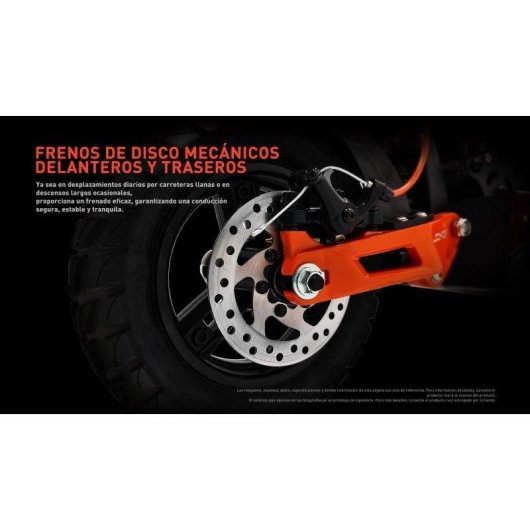Patinete eléctrico Joyor T6D 600W Autonomía 55km Ruedas 10" Frenos disco Negro