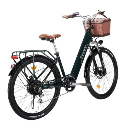 Bicicleta Elétrica Cysum Cityrun 250W 36V 10Ah Pneus Largos 26" Verde