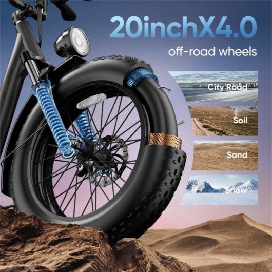 Bicicletta Elettrica URLIFE E20 PRO 1500W batteria 48V 15,6Ah pneumatici 20"