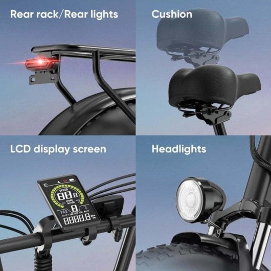 Bicicletta Elettrica URLIFE E20 PRO 1500W batteria 48V 15,6Ah pneumatici 20"