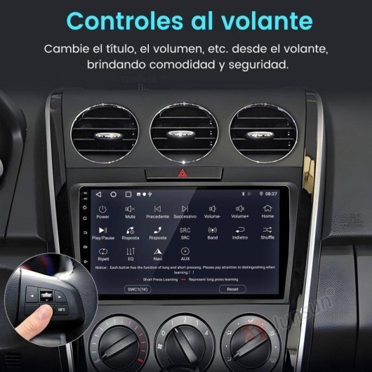 Autoradio JUNSUN 9" Android 15 CarPlay GPS WiFi Bluetooth Mazda CX-7