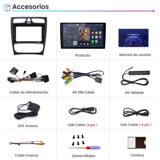 Autoradio JUNSUN 6+128 GB Android 15 CarPlay GPS