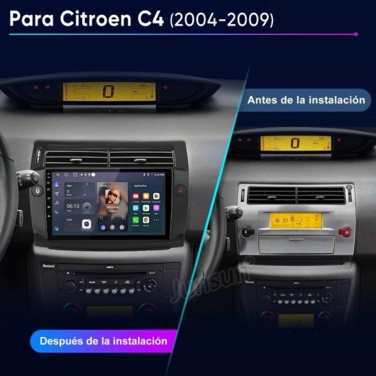 Autoradio JUNSUN Android 15 2+64GB CarPlay GPS Citroën C4