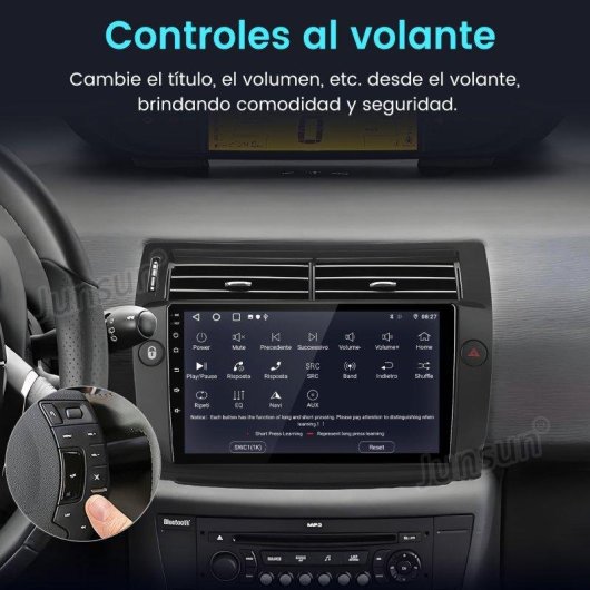 Autoradio JUNSUN Android 15 2+64GB CarPlay GPS Citroën C4