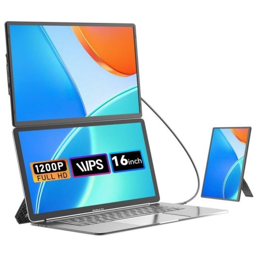 Monitor PC Siaviala N2 16" Full HD+ 1200p 60Hz IPS Ultrafino Rotante