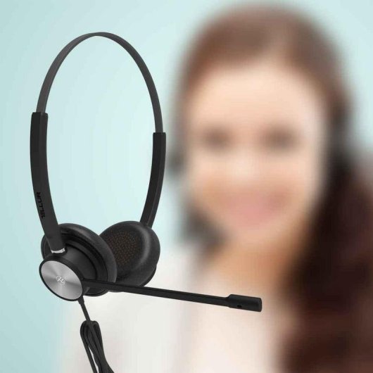 Tellur Voice 420 kabelgebundene Kopfhörer USB-C und 3,5 mm Klinke für Anrufe schwarz