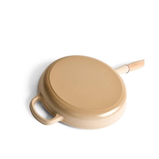 Frigideira em ferro fundido Jernverket Creme White Manete madeira 28 cm