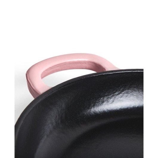 Frigideira Jernverket 28 cm ferro fundido rosa retro com cabo em madeira