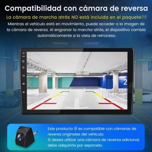 Autoradio JUNSUN 9" 2/64GB Android CarPlay Android Auto GPS Fiat Doblo 2015-2021