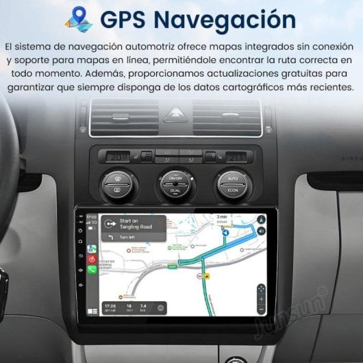 Autoradio JUNSUN Android 15 10" 2GB 64GB CarPlay GPS para VW Touran 1T