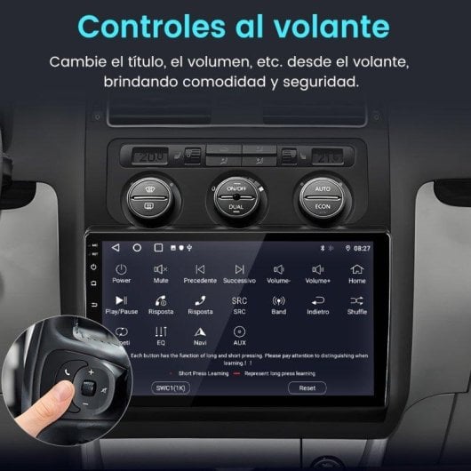 Autoradio JUNSUN Android 15 10" 2GB 64GB CarPlay GPS para VW Touran 1T