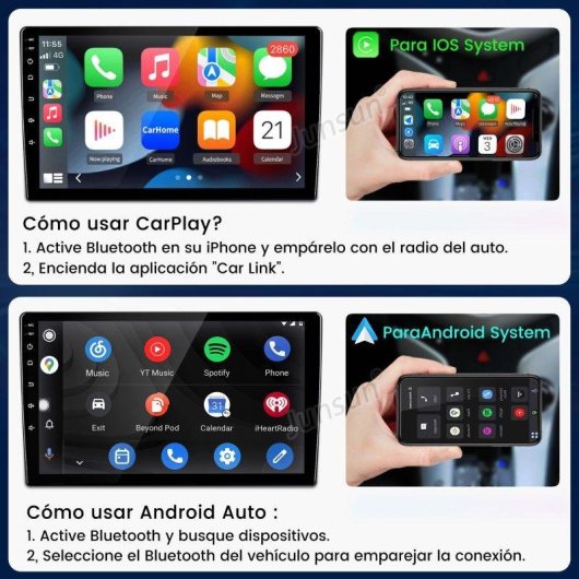 Autoradio JUNSUN 2+64gb Android 15 CarPlay GPS Wifi