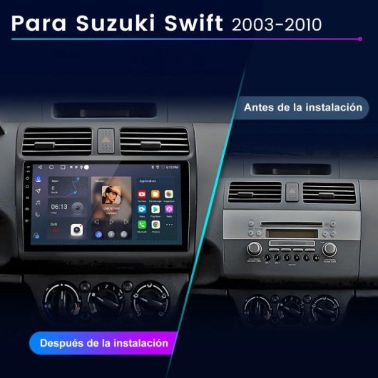 Autoradio Junsun 10.1 Android 15 CarPlay GPS Suzuki Swift