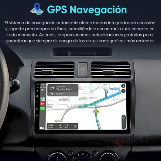 Autoradio Junsun 10.1 Android 15 CarPlay GPS Suzuki Swift