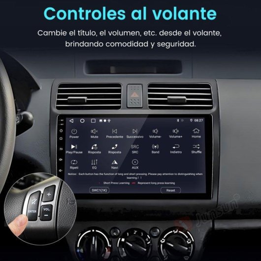 Autoradio Junsun 10.1 Android 15 CarPlay GPS Suzuki Swift