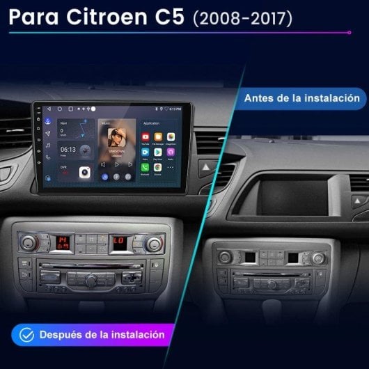 Autoradio JUNSUN Android 15 10" 2GB 64GB CarPlay Android Auto GPS para Citroën C5