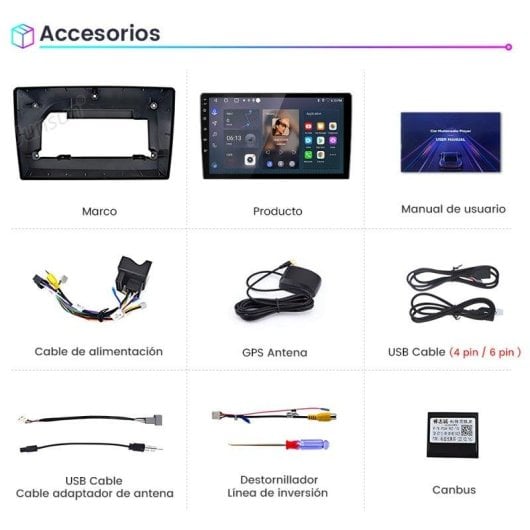 Autoradio JUNSUN Android 15 10" 2GB 64GB CarPlay Android Auto GPS para Citroën C5