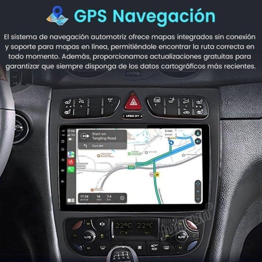 Autoradio 9" Android 15 CarPlay GPS Mercedes CLK W209/W203