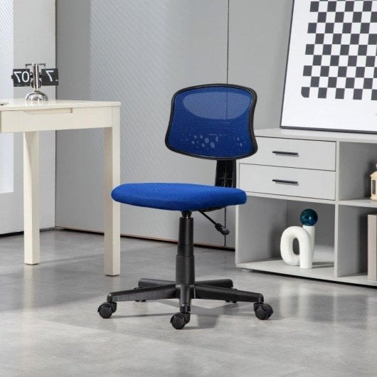 Sedia Ufficio Welltin T1008 senza braccioli Rete blu