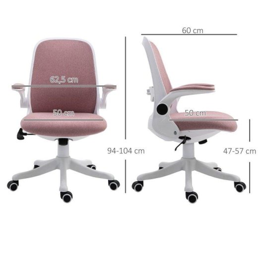 Bürostuhl Welltin 921-330PK Ergonomisch Verstellbar Rosa 120kg