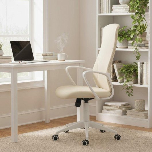 Chaise de bureau pivotante beige Welltin 921-637V00BG