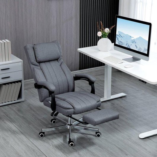 Cadeira de escritorio Welltin 921-625V90GY Massagem Repos-pies