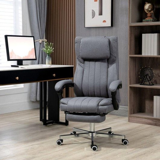 Cadeira de escritorio Welltin 921-625V90GY Massagem Repos-pies