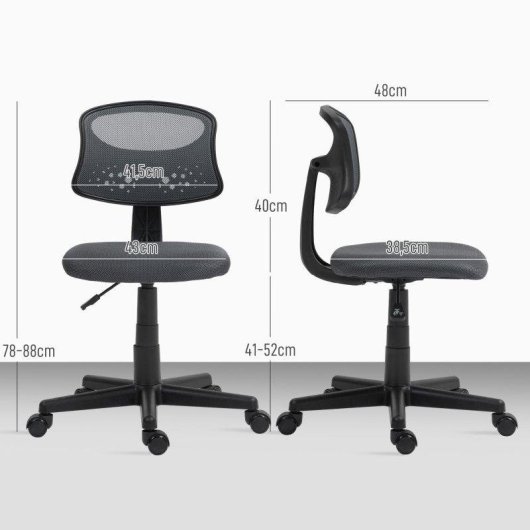 Chaise de Bureau Grise 921-772V00GY Maille Respirante
