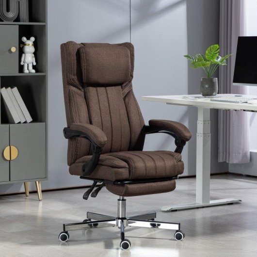 Cadeira de Massagem de Escritorio Welltin 921-625V90DR Reclinavel 135 graus Marrom