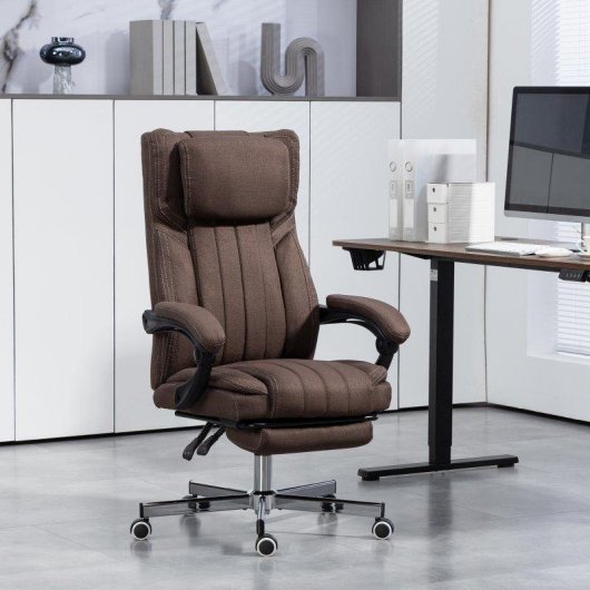 Cadeira de Massagem de Escritorio Welltin 921-625V90DR Reclinavel 135 graus Marrom