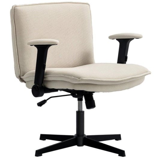 Silla Oficina Welltin Sin Ruedas Asiento Ancho 63 cm Reposabrazos Abatibles
