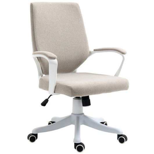 Silla escritorio giratoria Welltin beige ergonómica basculante altura ajustable