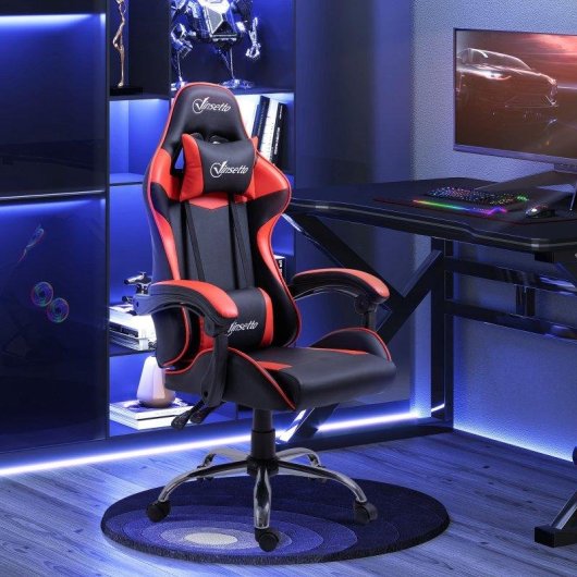 Silla Gaming Welltin Ergonómica Racing Roja Reclinable 135°