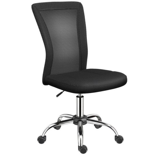 Silla de escritorio Welltin 921-226BK malla negra sin brazos altura ajustable