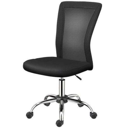 Silla de escritorio Welltin 921-226BK malla negra sin brazos altura ajustable