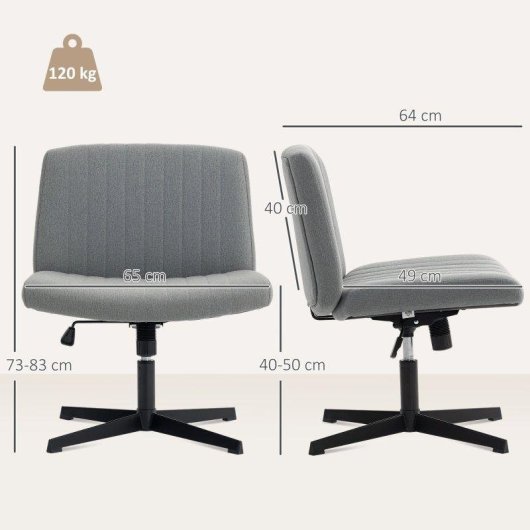 Cadeira de Escritorio Welltin T1008-01-05275 Assento Largo 65 cm Altura Ajustavel