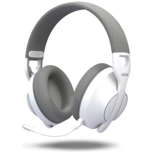 Krom Phase Wireless Bluetooth 5.3 Gaming Kopfhörer Weiß mit Mikrofon