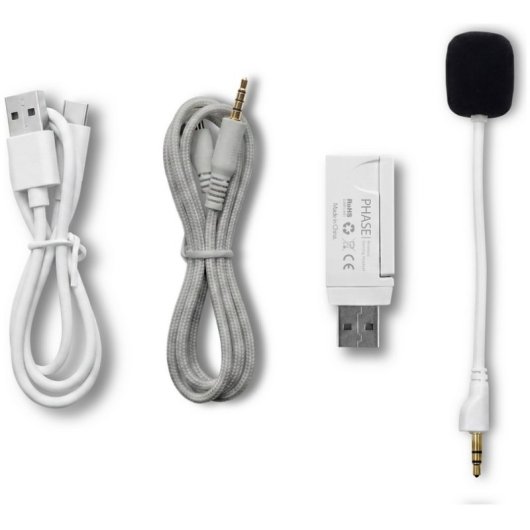 Krom Phase Wireless Bluetooth 5.3 Gaming Kopfhörer Weiß mit Mikrofon