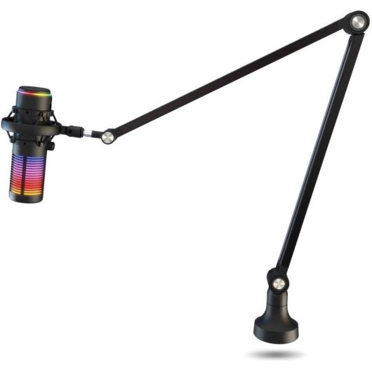 Microfone Krom Kaze Pro USB cardioide e omnidirecional com RGB