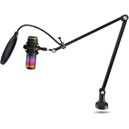 Microfone Krom Kaze Pro USB cardioide e omnidirecional com RGB
