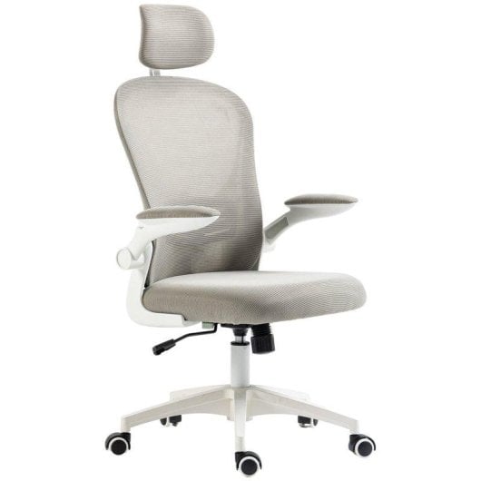 Sedia Ufficio In Rete Grigia con Supporto Lombare 4D