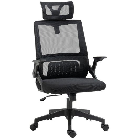 Cadeira de escritorio Welltin 921-672V00BK Malha Ergonomica Reposacabezas Ajustavel