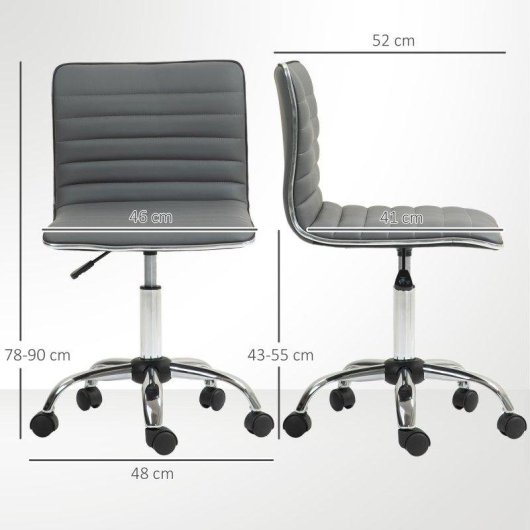 Silla de Escritorio Giratoria Welltin T1008 Gris Oscuro Altura Ajustable
