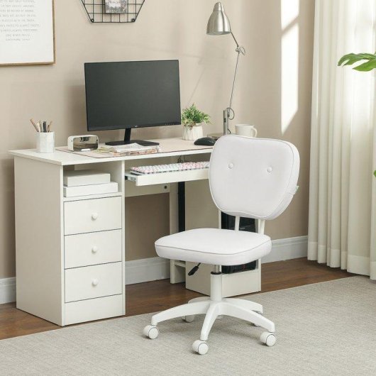 Cadeira de escritorio Welltin T1008 Branco Altura ajustavel 42-52 cm