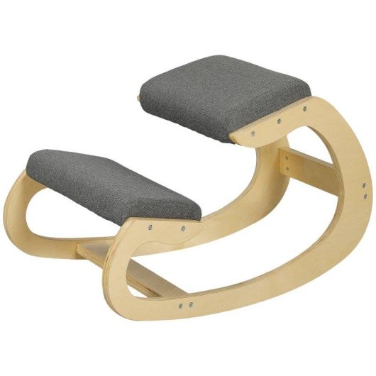 Cadeira Ergonómica Welltin 921-789V00GY Madeira Bétula 120kg Baloiço