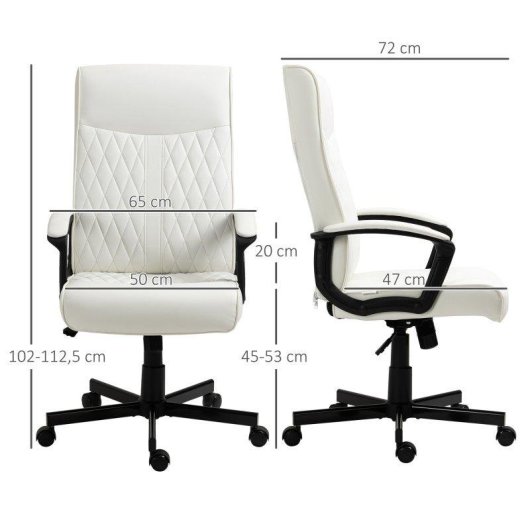 Chaise de bureau Welltin 921-605V01CW réglable inclinable 120kg