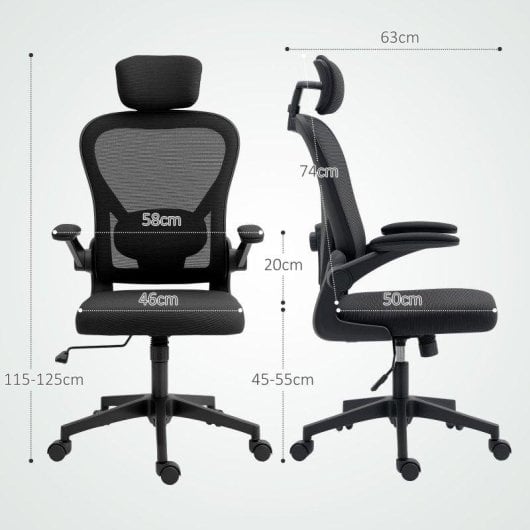 Silla Escritorio Ergonómica Welltin 921-796 Malla Transpirable Soporte Lumbar Ajustable