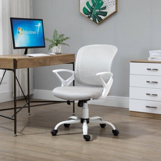 Silla Oficina Ergonómica Welltin 921-528GY Malla Transpirable Gris